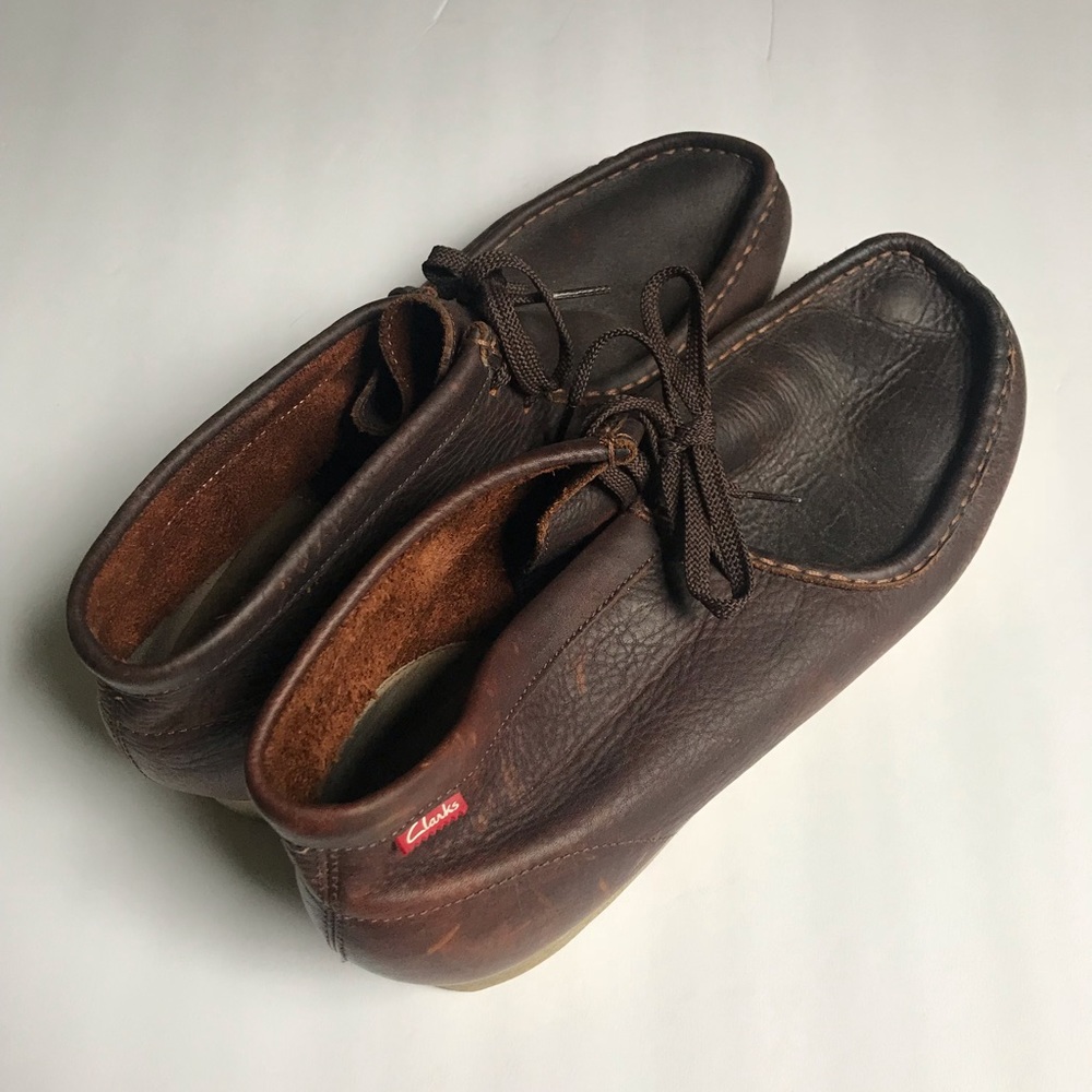 Wallabee Cola Leather beeswax men’s Clark’s.